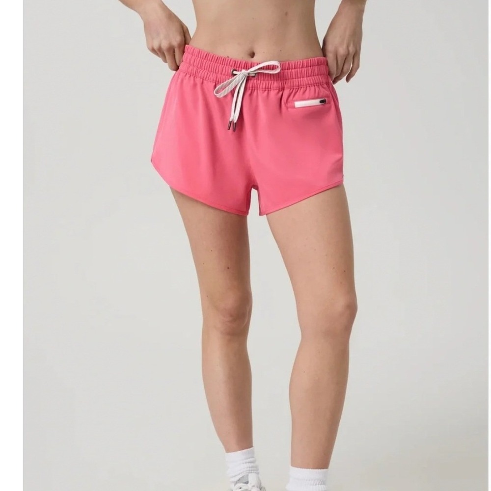 Vuori Pink Athletic Shorts with Drawstring